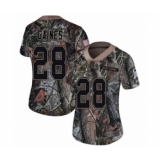 Women's Cleveland Browns #28 Phillip Gaines Limited Camo Rush Realtree Football Jersey