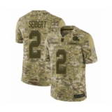 Youth Cleveland Browns #2 Austin Seibert Limited Camo 2018 Salute to Service Football Jersey
