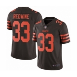 Men's Cleveland Browns #33 Sheldrick Redwine Limited Brown Rush Vapor Untouchable Football Jersey