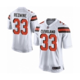Men's Cleveland Browns #33 Sheldrick Redwine Game White Football Jersey