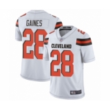 Men's Cleveland Browns #28 Phillip Gaines White Vapor Untouchable Limited Player Football Jersey