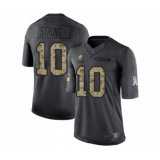 Men's Cleveland Browns #10 Jaelen Strong Limited Black 2016 Salute to Service Football Jersey