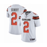 Men's Cleveland Browns #2 Austin Seibert White Vapor Untouchable Limited Player Football Jersey