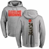 NFL Nike Cleveland Browns #34 Carlos Hyde Ash Pullover Hoodie