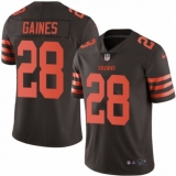 Men's Nike Cleveland Browns #28 E.J. Gaines Limited Brown Rush Vapor Untouchable NFL Jersey