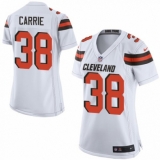 Women's Nike Cleveland Browns #38 T. J. Carrie Limited Black 2016 Salute to Service NFL Jersey