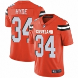 Youth Nike Cleveland Browns #34 Carlos Hyde Orange Alternate Vapor Untouchable Limited Player NFL Jersey