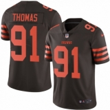Youth Nike Cleveland Browns #91 Chad Thomas Limited Brown Rush Vapor Untouchable NFL Jersey