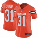 Women's Nike Cleveland Browns #31 Nick Chubb Orange Alternate Vapor Untouchable Limited Player NFL Jersey