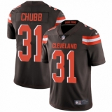 Men's Nike Cleveland Browns #31 Nick Chubb Brown Team Color Vapor Untouchable Limited Player NFL Jersey