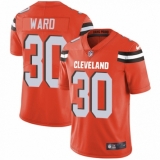 Men's Nike Cleveland Browns #30 Denzel Ward Orange Alternate Vapor Untouchable Limited Player NFL Jersey
