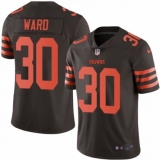 Men's Nike Cleveland Browns #30 Denzel Ward Limited Brown Rush Vapor Untouchable NFL Jersey