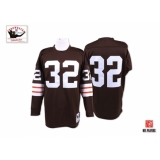 Mitchell And Ness Cleveland Browns #32 Jim Brown Brown Team Color Authentic Throwback NFL Jersey