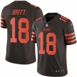 Youth Nike Cleveland Browns #18 Kenny Britt Limited Brown Rush Vapor Untouchable NFL Jersey