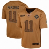 Youth Dallas Cowboys #11 Micah Parsons Nike Brown 2023 Salute To Service Limited Jersey