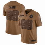 Men's Dallas Cowboys #88 CeeDee Lamb Nike Brown 2023 Salute To Service Limited Jersey