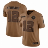 Men's Dallas Cowboys #12 Roger Staubach Nike Brown 2023 Salute To Service Retired Player Limited Jersey