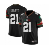 Men's Nike Dallas Cowboys #21 Ezekiel Elliott Black Mexico Vapor Limited Stitched Football Jersey