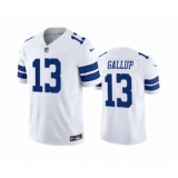 Men's Nike Dallas Cowboys #13 Michael Gallup White 2023 F.U.S.E. Vapor Limited Stitched Football Jersey