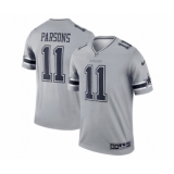Men's Dallas Cowboys #11 Micah Parsons Gray Stitched Game Jersey