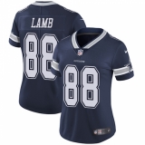 Women's Dallas Cowboys #88 CeeDee Lamb Navy Blue Team Color Stitched Vapor Untouchable Limited Jersey