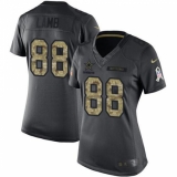Women's Dallas Cowboys #88 CeeDee Lamb Black Stitched Limited 2016 Salute to Service Jersey