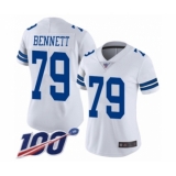 Women's Dallas Cowboys #79 Michael Bennett White Vapor Untouchable Limited Player 100th Season Football Jersey