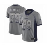 Youth Dallas Cowboys #79 Michael Bennett Limited Gray Rush Drift Fashion Football Jersey