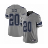 Women's Dallas Cowboys #20 George Iloka Limited Gray Inverted Legend Football Jersey