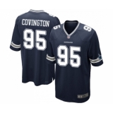 Men's Dallas Cowboys #95 Christian Covington Game Navy Blue Team Color Football Jersey