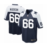 Men's Dallas Cowboys #66 Connor McGovern Game Navy Blue Throwback Alternate Football Jersey