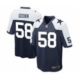 Men's Dallas Cowboys #58 Robert Quinn Game Navy Blue Throwback Alternate Football Jersey