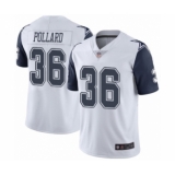 Men's Dallas Cowboys #36 Tony Pollard Limited White Rush Vapor Untouchable Football Jersey