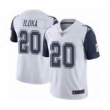 Men's Dallas Cowboys #20 George Iloka Limited White Rush Vapor Untouchable Football Jersey