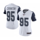 Women's Dallas Cowboys #95 Christian Covington Limited White Rush Vapor Untouchable Football Jersey