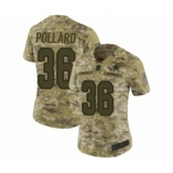Women's Dallas Cowboys #36 Tony Pollard Limited Black 2016 Salute to Service Football Jersey
