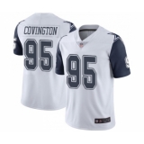 Youth Dallas Cowboys #95 Christian Covington Limited White Rush Vapor Untouchable Football Jersey