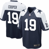 Men's Nike Dallas Cowboys #19 Amari Cooper Game Navy Blue Throwback Alternate NFL Jersey