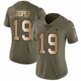 Women's Nike Dallas Cowboys #19 Amari Cooper Limited Olive Gold 2017 Salute to Service NFL Jersey