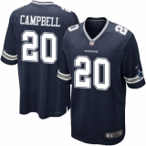 Men's Nike Dallas Cowboys #20 Ibraheim Campbell Game Navy Blue Team Color NFL Jersey