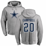 NFL Nike Dallas Cowboys #20 Ibraheim Campbell Navy Blue Name & Number Logo Pullover Hoodie