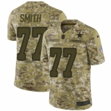 Youth Nike Dallas Cowboys #77 Tyron Smith Limited Camo 2018 Salute to Service NFL Jersey