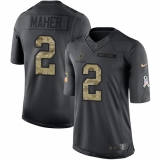 Youth Nike Dallas Cowboys #2 Brett Maher Limited Black 2016 Salute to Service NFL Jersey