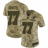 Women's Nike Dallas Cowboys #77 Tyron Smith Limited Camo 2018 Salute to Service NFL Jersey