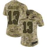 Women's Nike Dallas Cowboys #13 Michael Gallup Limited Camo 2018 Salute to Service NFL Jersey