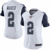 Women's Nike Dallas Cowboys #2 Brett Maher Limited White Rush Vapor Untouchable NFL Jersey