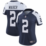 Women's Nike Dallas Cowboys #2 Brett Maher Navy Blue Throwback Alternate Vapor Untouchable Limited Player NFL Jersey