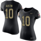 NFL Women's Nike Dallas Cowboys #10 Tavon Austin Black Camo Salute to Service T-Shirt