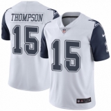 Men's Nike Dallas Cowboys #15 Deonte Thompson Limited White Rush Vapor Untouchable NFL Jersey