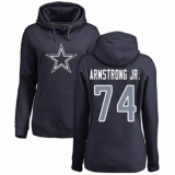 NFL Women's Nike Dallas Cowboys #74 Dorance Armstrong Jr. Navy Blue Name & Number Logo Pullover Hoodie